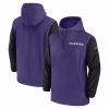 Baltimore Ravens Nike 2024/25 Sideline Pre-Game Player 1/2-Zip Hoodie Jacket – Purple/Black