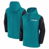 Jacksonville Jaguars Nike 2024/25 Sideline Pre-Game Player 1/2-Zip Hoodie Jacket – Teal/Black
