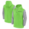 Seattle Seahawks Nike 2024/25 Sideline Pre-Game Player 1/2-Zip Hoodie Jacket – Neon Green/Gray