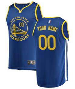 Golden State Warriors Fanatics Youth 2019/20 Fast Break Custom Replica Jersey Royal – Icon Edition