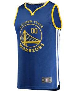 Alternative view of Golden State Warriors Fanatics Youth 2019/20 Fast Break Custom Replica Jersey Royal – Icon Edition
