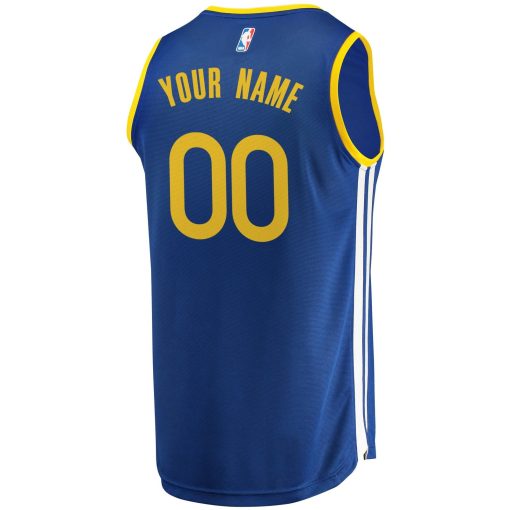 Golden State Warriors Fanatics Youth 2019/20 Fast Break Custom Replica Jersey Royal – Icon Edition - Image 3