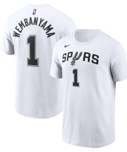 Victor Wembanyama San Antonio Spurs Nike Icon 2022/23 Name & Number T-Shirt – White