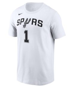 Alternative view of Victor Wembanyama San Antonio Spurs Nike Icon 2022/23 Name & Number T-Shirt – White