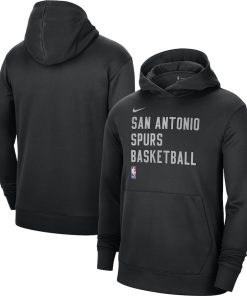 San Antonio Spurs Nike Unisex 2023/24 Performance Spotlight On-Court Practice Pullover Hoodie – Black