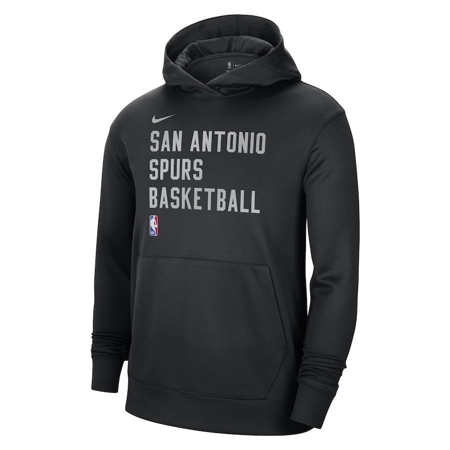 San Antonio Spurs Nike Unisex 2023/24 Performance Spotlight On-Court Practice Pullover Hoodie – Black - Image 2