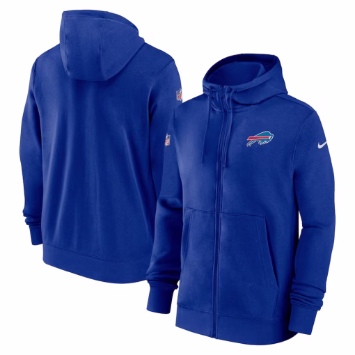 Buffalo Bills Nike 2023/24 Sideline Club Full-Zip Hoodie – Royal