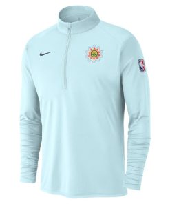 Alternative view of San Antonio Spurs Nike 2024/25 City Edition Authentic Coaches Performance Half-Zip Top – Light Blue