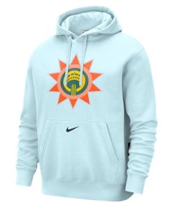 Alternative view of San Antonio Spurs Nike 2024/25 City Edition Essential Club Pullover Hoodie – Light Blue