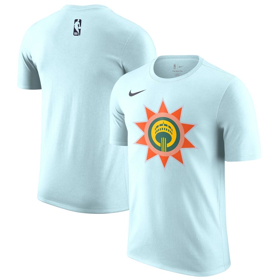 San Antonio Spurs Nike 2024/25 City Edition Essential Logo T-Shirt – Light Blue