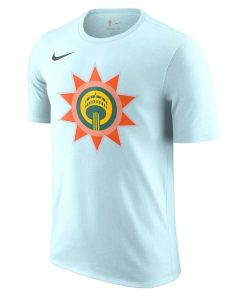Alternative view of San Antonio Spurs Nike 2024/25 City Edition Essential Logo T-Shirt – Light Blue
