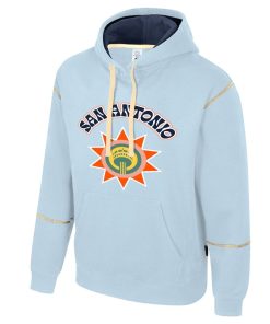 Alternative view of San Antonio Spurs Stadium Essentials Unisex 2024/25 City Edition Monument Pullover Hoodie – Light Blue