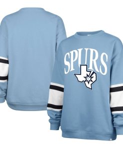 San Antonio Spurs '47 Women's 2024/25 City Edition Steadfast Paneled Pullover Sweatshirt – Light Blue