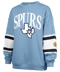 Alternative view of San Antonio Spurs '47 Women's 2024/25 City Edition Steadfast Paneled Pullover Sweatshirt – Light Blue