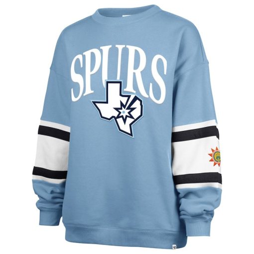 San Antonio Spurs '47 Women's 2024/25 City Edition Steadfast Paneled Pullover Sweatshirt – Light Blue - Image 2