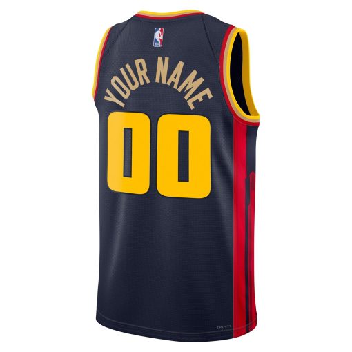 Golden State Warriors Nike Unisex 2024/25 Custom Swingman Jersey – City Edition – Navy - Image 3
