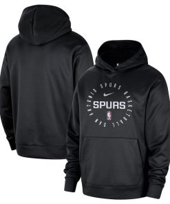 San Antonio Spurs Nike 2024/25 Spotlight On-Court Practice Performance Pullover Hoodie – Black