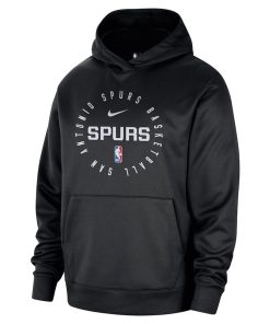 Alternative view of San Antonio Spurs Nike 2024/25 Spotlight On-Court Practice Performance Pullover Hoodie – Black
