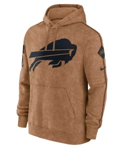 Alternative view of Men’s Nike Brown Buffalo Bills 2023 Salute To Service Club Pullover Hoodie