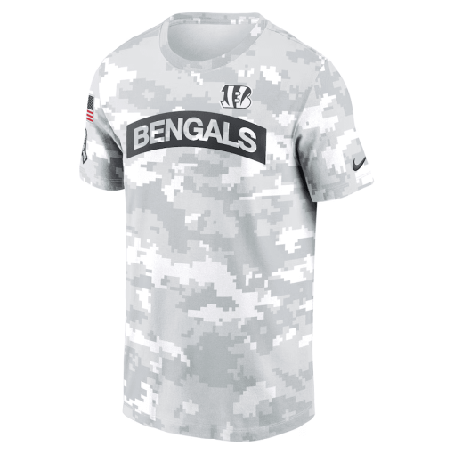 Cincinnati Bengals Nike 2024 Salute To Service Performance T-Shirt – Arctic Camo - Image 2