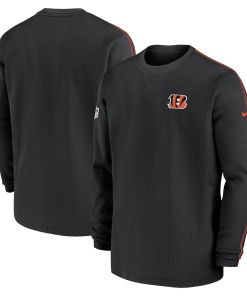 Cincinnati Bengals Nike 2024 Sideline Coaches Long Sleeve Top – Black
