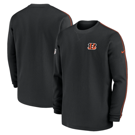 Cincinnati Bengals Nike 2024 Sideline Coaches Long Sleeve Top – Black