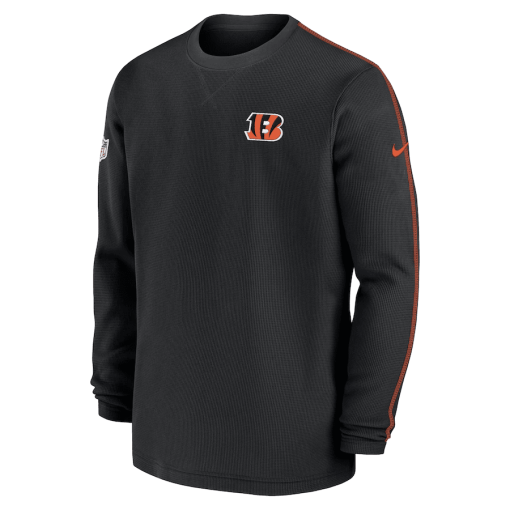 Cincinnati Bengals Nike 2024 Sideline Coaches Long Sleeve Top – Black - Image 2