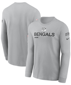 Cincinnati Bengals Nike 2024 Salute To Service Long Sleeve T-Shirt – Gray