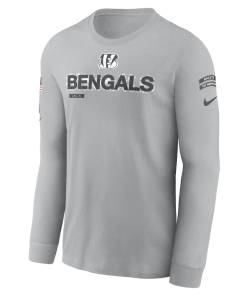 Alternative view of Cincinnati Bengals Nike 2024 Salute To Service Long Sleeve T-Shirt – Gray