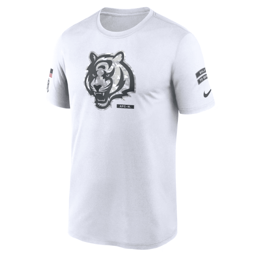 Cincinnati Bengals Nike 2024 Salute To Service Legend Performance T-Shirt – White - Image 2