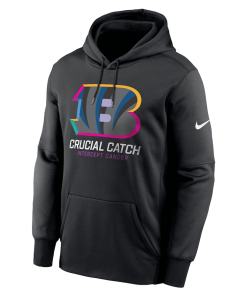 Alternative view of Cincinnati Bengals Nike 2024 NFL Crucial Catch Performance Fleece Pullover Hoodie – Black