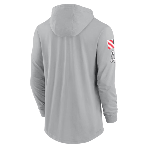 Cincinnati Bengals Nike 2024 Salute to Service Lightweight Performance Long Sleeve Hooded T-Shirt – Gray - Image 3