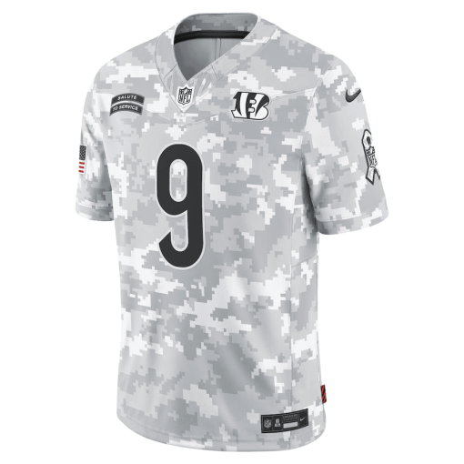 Joe Burrow Cincinnati Bengals Nike 2024 Salute to Service Limited Jersey – Arctic Camo - Image 2