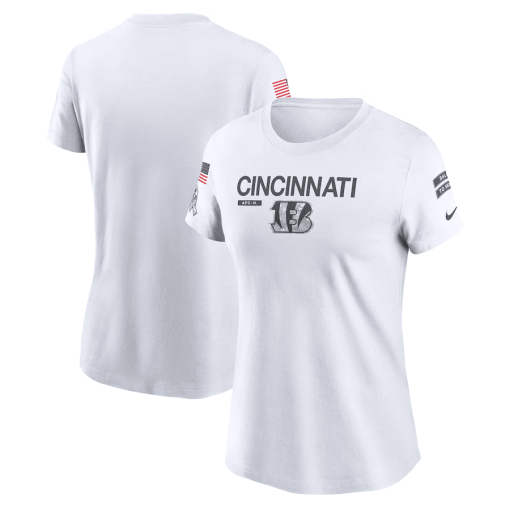 Cincinnati Bengals Nike Women’s 2024 Salute To Service Legend Performance T-Shirt – White