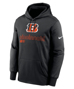 Alternative view of Cincinnati Bengals Nike Performance Pullover Hoodie – Black