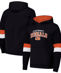 Cincinnati Bengals G-III Sports by Carl Banks Adaptive Faceoff Pullover Hoodie – Black/Orange