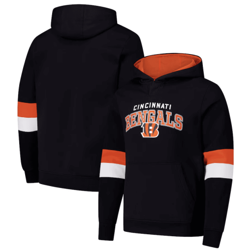 Cincinnati Bengals G-III Sports by Carl Banks Adaptive Faceoff Pullover Hoodie – Black/Orange