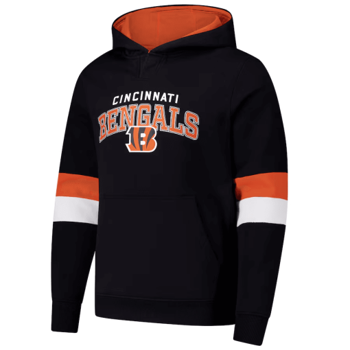 Cincinnati Bengals G-III Sports by Carl Banks Adaptive Faceoff Pullover Hoodie – Black/Orange - Image 2