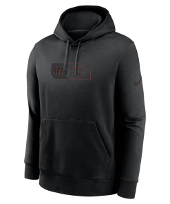 Alternative view of Cincinnati Bengals Nike Edge French Terry Club Pullover Hoodie – Black