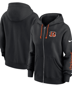 Cincinnati Bengals Nike Women’s Phoenix Hoodie Full-Zip Sweatshirt – Black