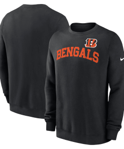 Cincinnati Bengals Nike Club Pullover Sweatshirt – Black