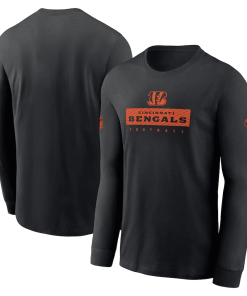 Cincinnati Bengals Nike Sideline Performance Long Sleeve T-Shirt – Black