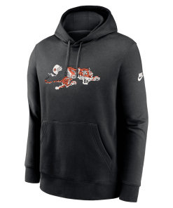 Alternative view of Cincinnati Bengals Nike Rewind Club Logo Pullover Hoodie – Black