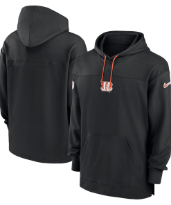 Cincinnati Bengals Nike Sideline Jersey Performance Pullover Hoodie – Black