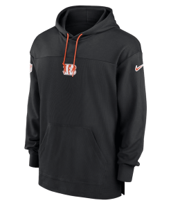 Alternative view of Cincinnati Bengals Nike Sideline Jersey Performance Pullover Hoodie – Black