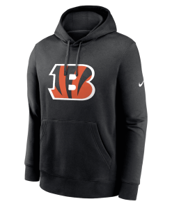 Alternative view of Cincinnati Bengals Nike Club Logo Pullover Hoodie – Black