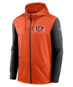 Alternative view of Cincinnati Bengals Nike Performance Full-Zip Hoodie – Orange