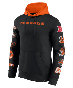 Alternative view of Cincinnati Bengals Fanatics Patched Out Pullover Hoodie – Black/Orange