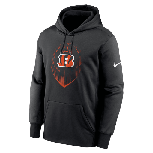 Cincinnati Bengals Nike Icon Performance Pullover Hoodie – Black - Image 2