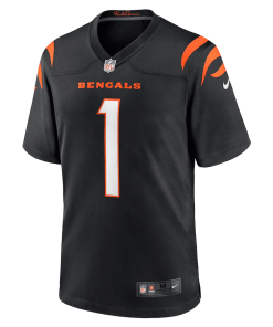 Alternative view of Ja’Marr Chase Cincinnati Bengals Nike Game Jersey – Black